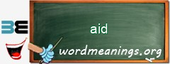 WordMeaning blackboard for aid